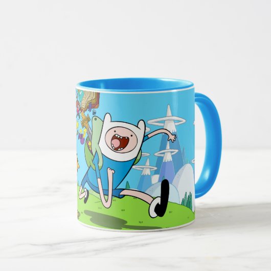 Abenteuerzeit | Finn's Backpack Adventure Gear Tasse (VorderseiteRechts)