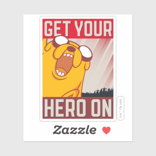 Abenteuerzeit | Jake "Get Your Hero On" Aufkleber (Blatt)