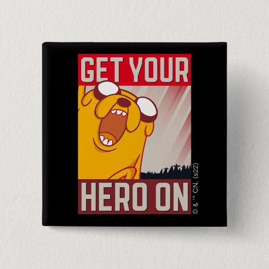 Abenteuerzeit | Jake "Get Your Hero On" Button (Vorderseite)