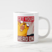 Abenteuerzeit | Jake "Get Your Hero On" Jumbo-Tasse (Rechts)