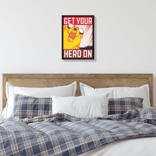 Abenteuerzeit | Jake "Get Your Hero On" Leinwanddruck (Insitu (Schlafzimmer))