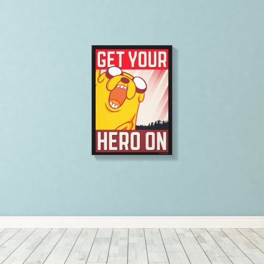 Abenteuerzeit | Jake "Get Your Hero On" Leinwanddruck (Insitu (Holzboden))