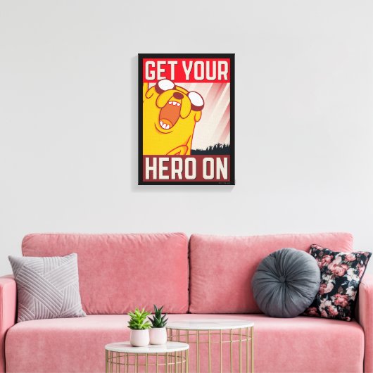 Abenteuerzeit | Jake "Get Your Hero On" Leinwanddruck (Insitu (Wohnzimmer))
