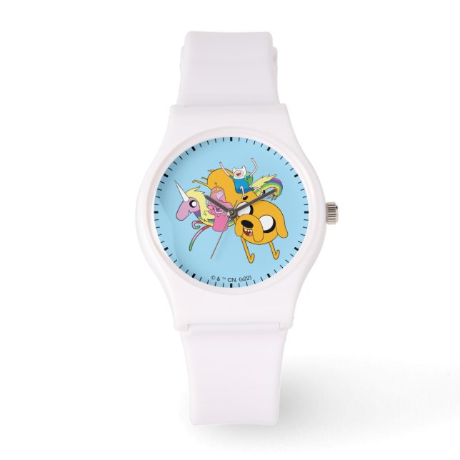 Abenteuerzeit | Lady, Bubblegum, Finn & Jake Armbanduhr (Vorderseite)