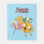 Abenteuerzeit | Lady, Bubblegum, Finn & Jake Fleecedecke (Vorderseite)