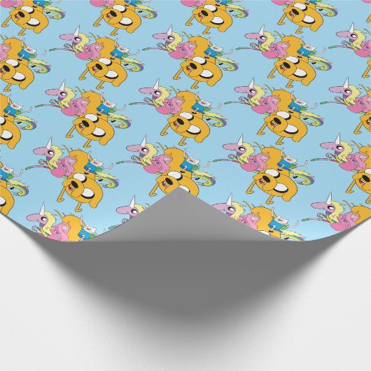 Abenteuerzeit | Lady, Bubblegum, Finn & Jake Geschenkpapier (Ecke)