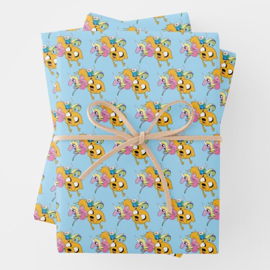 Abenteuerzeit | Lady, Bubblegum, Finn & Jake Geschenkpapier Set (Beispiel)