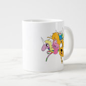 Abenteuerzeit | Lady, Bubblegum, Finn & Jake Jumbo-Tasse (Vorderseite Rechts)