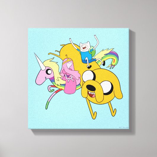 Abenteuerzeit | Lady, Bubblegum, Finn & Jake Leinwanddruck (Vorderseite)
