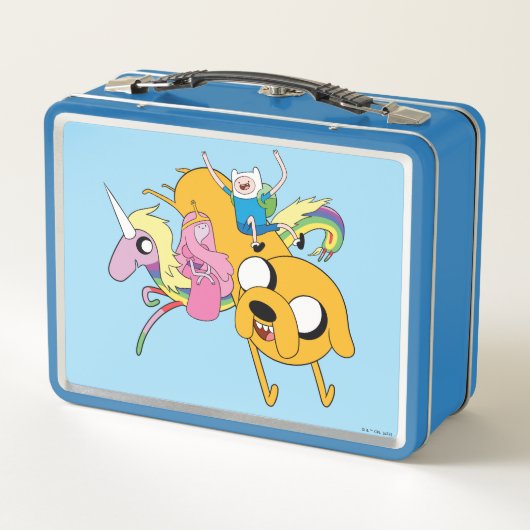 Abenteuerzeit | Lady, Bubblegum, Finn & Jake Metall Brotdose (Rückseite)
