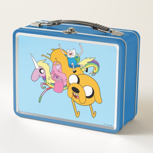 Abenteuerzeit | Lady, Bubblegum, Finn & Jake Metall Brotdose (Vorderseite)