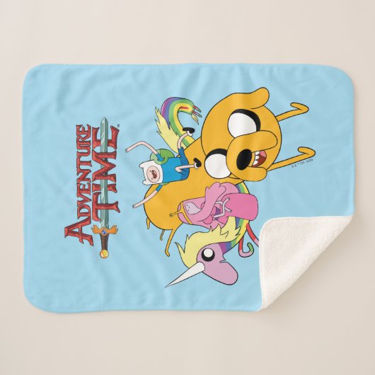 Abenteuerzeit | Lady, Bubblegum, Finn & Jake Sherpadecke (Vorderseite (Horizontal))