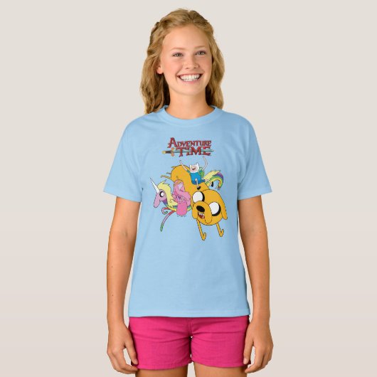 Abenteuerzeit | Lady, Bubblegum, Finn & Jake T-Shirt (Vorne ganz)