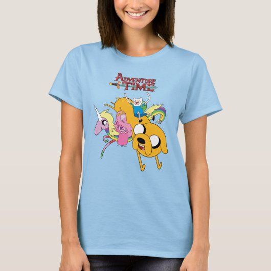 Abenteuerzeit | Lady, Bubblegum, Finn & Jake T-Shirt (Vorderseite)