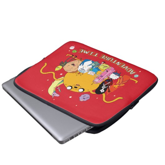 Abenteuerzeit | Large Jake Group Graphic Laptopschutzhülle (Vorne Knopf)