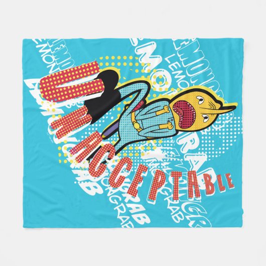 Abenteuerzeit | Lemon Grab "UNAKZEPTABLE" Fleecedecke (Vorderseite (Horizontal))