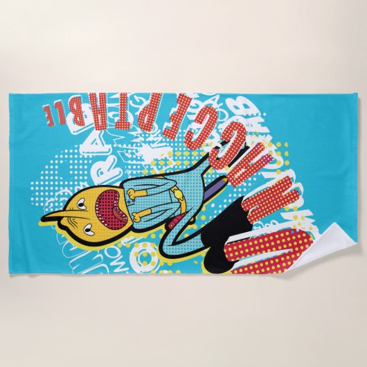 Abenteuerzeit | Lemon Grab "UNAKZEPTABLE" Strandtuch (Vorderseite)