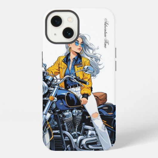 Abenteuerzeit : Motorradfahrer iPhone 13 Fall Hülle (Rückseite)