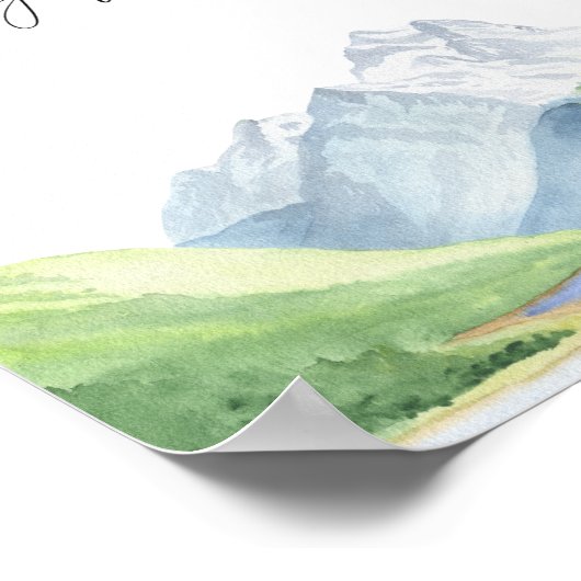 Abenteuerzeit - Name des Babys für das Essen Poster (Ecke)