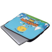 Abenteuerzeit | Schwimmbad mit Flossen Laptopschutzhülle (Vorne Knopf)