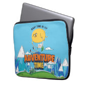 Abenteuerzeit | Schwimmbad mit Flossen Laptopschutzhülle (Vorderseite Links)