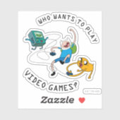 Abenteuerzeit | Spielen mit BMO Aufkleber (Blatt)