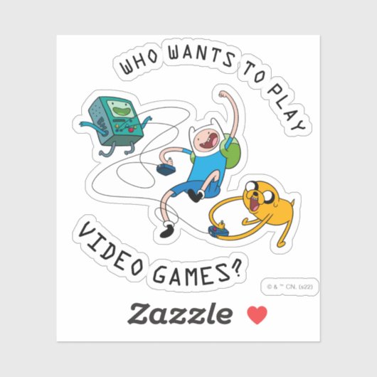 Abenteuerzeit | Spielen mit BMO Aufkleber (Blatt)