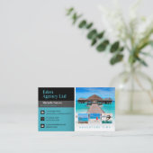 Abenteuerzeit | Tourismus | Agent für Reisen Visitenkarte (Stehend Vorderseite)