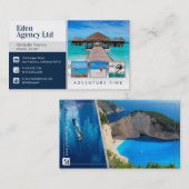 Abenteuerzeit | Tourismus | Agent für Reisen Visitenkarte (Vorne/Hinten)