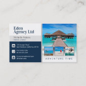Abenteuerzeit | Tourismus | Agent für Reisen Visitenkarte (Vorderseite)