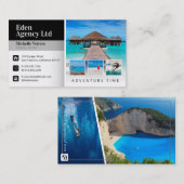 Abenteuerzeit | Tourismus | Agent für Reisen Visitenkarte (Vorne/Hinten)