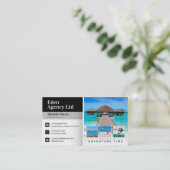 Abenteuerzeit | Tourismus | Agent für Reisen Visitenkarte (Stehend Vorderseite)