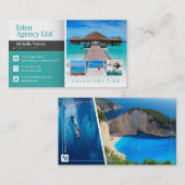 Abenteuerzeit | Tourismus | Agent für Reisen Visitenkarte (Vorne/Hinten)