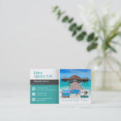 Abenteuerzeit | Tourismus | Agent für Reisen Visitenkarte (Stehend Vorderseite)