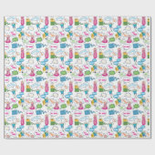 Abenteuerzeit | Zeichen-Abrufmuster Geschenkpapier (Flach)