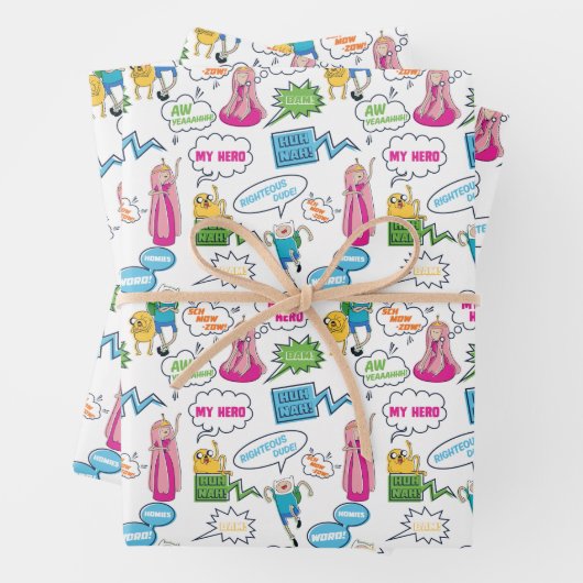 Abenteuerzeit | Zeichen-Abrufmuster Geschenkpapier Set (Beispiel)