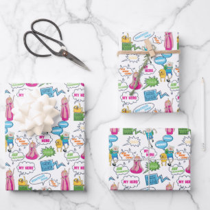 Abenteuerzeit   Zeichen-Abrufmuster Geschenkpapier Set