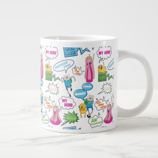 Abenteuerzeit | Zeichen-Abrufmuster Jumbo-Tasse (Rechts)