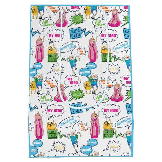 Abenteuerzeit | Zeichen-Abrufmuster Mittlere Geschenktüte (Rückseite)