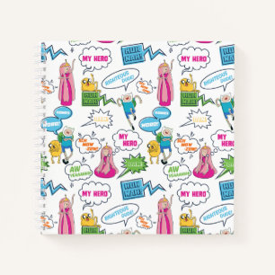 Abenteuerzeit Zeichen-Abrufmuster Notizblock