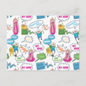 Abenteuerzeit | Zeichen-Abrufmuster Postkarte (Vorderseite)