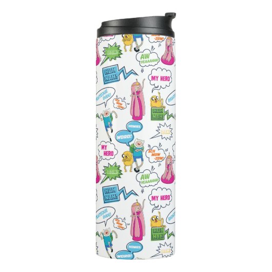 Abenteuerzeit | Zeichen-Abrufmuster Thermosbecher (Nach links gedreht)