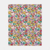 Abenteuerzeit | Zeichen-Toss-Muster Fleecedecke (Vorderseite)