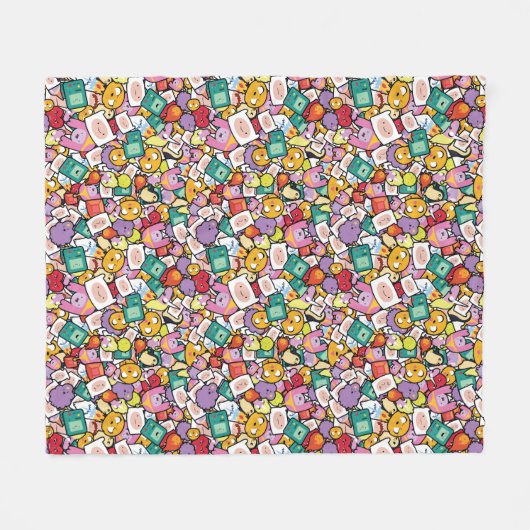 Abenteuerzeit | Zeichen-Toss-Muster Fleecedecke (Vorderseite (Horizontal))