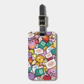 Abenteuerzeit | Zeichen-Toss-Muster Gepäckanhänger (Vorderseite vertikal)