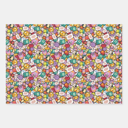 Abenteuerzeit | Zeichen-Toss-Muster Geschenkpapier Set (Vorderseite 3)