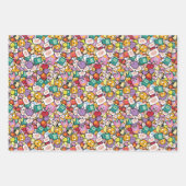 Abenteuerzeit | Zeichen-Toss-Muster Geschenkpapier Set (Vorderseite)