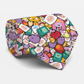 Abenteuerzeit | Zeichen-Toss-Muster Krawatte (Gerollt)