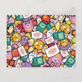 Abenteuerzeit | Zeichen-Toss-Muster Postkarte (Vorderseite)
