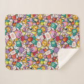 Abenteuerzeit | Zeichen-Toss-Muster Sherpadecke (Vorderseite (Horizontal))